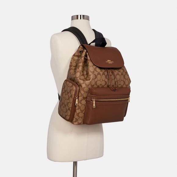 Backpack In Signature Canvas Coach - Picture 5 of 11